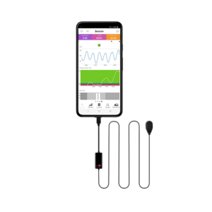 Inner Balance Bluetooth sensor met oorklem en de HeartMath app